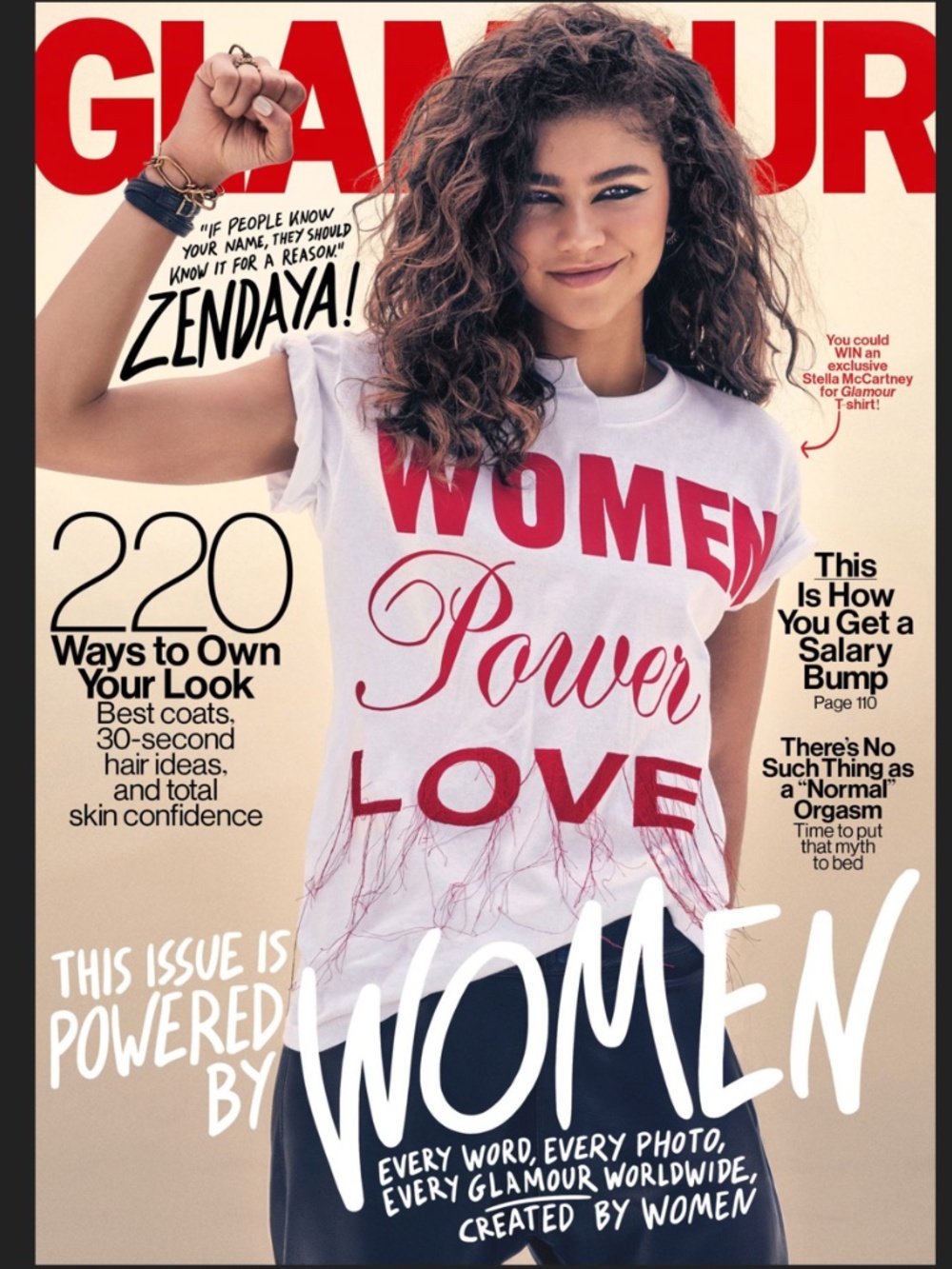 Glamour Magazine November 2017 Featuring Zendaya Colman NEW Original Sealed Bag